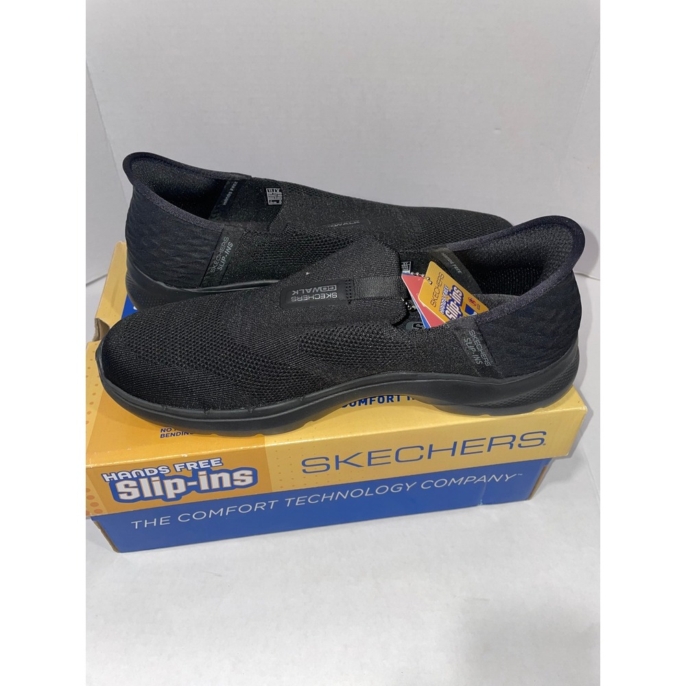 Skechers Slip Ins Go Walk 6 Women's Size 11 Black Memory Foam Sneakers
